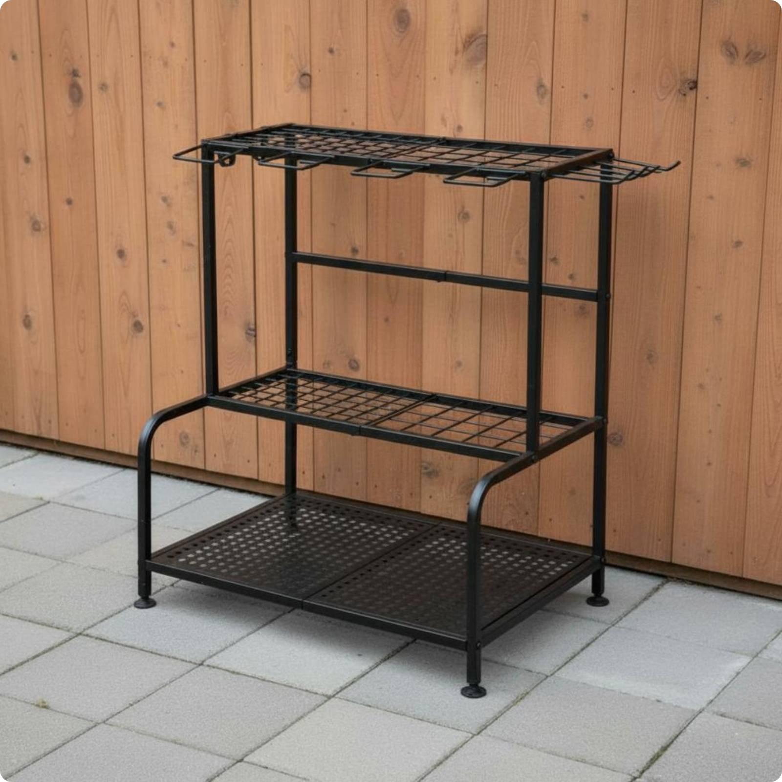 Gardening Tools Rack - Rak Alat Taman dari Logam dengan