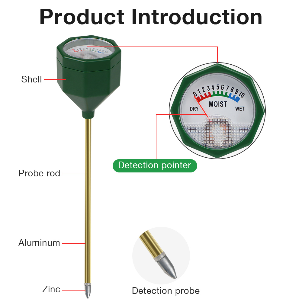 Gardening Tools Required - Alat Pengukur Kelembapan Tanah Portabel Mini,