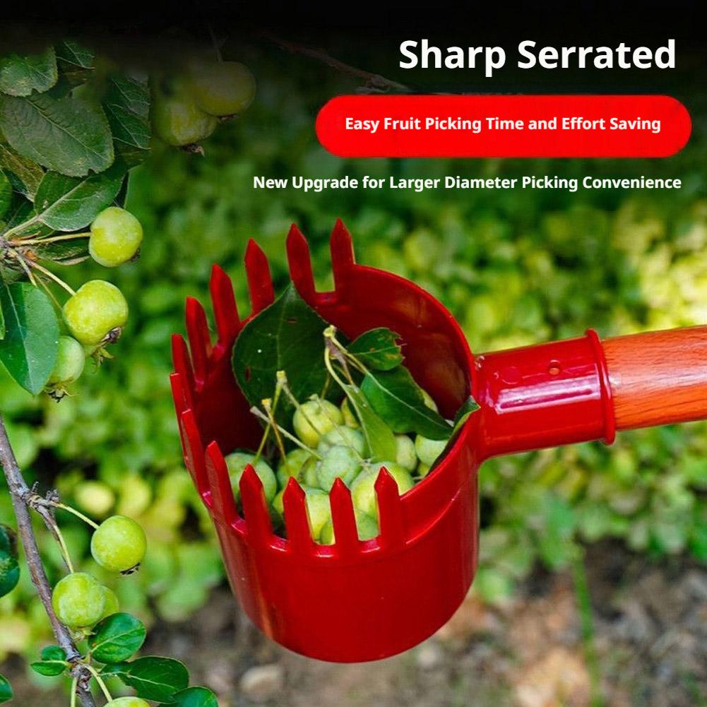 Gardening Tools Rack - Alat Pemetik Buah Portabel dengan Keranjang,