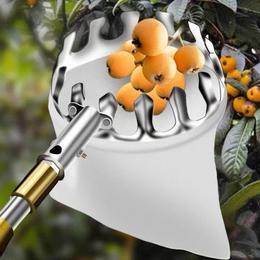 Gardening Tools Rack - Alat Pemetik Buah Profesional, Keranjang Jaring