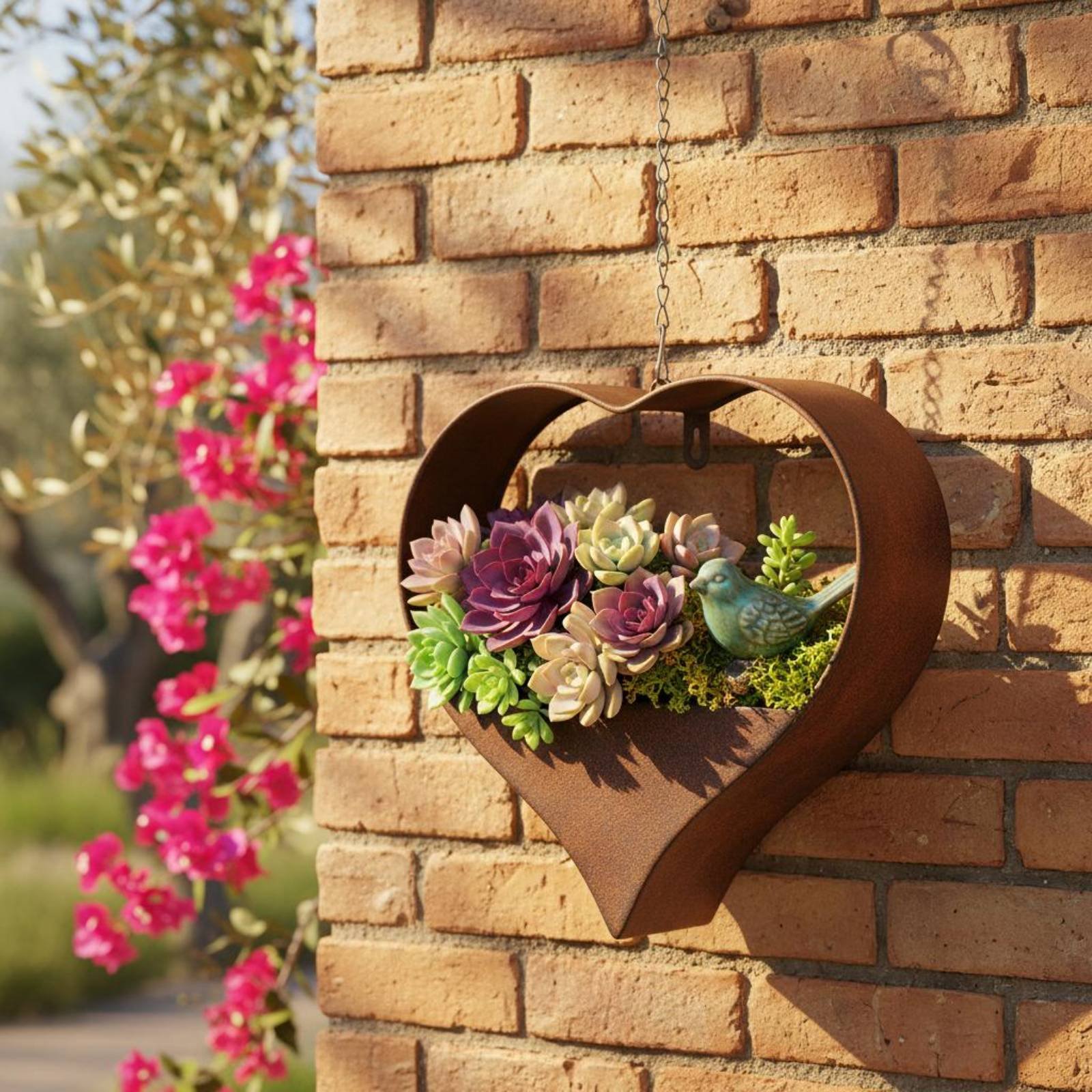 Pot Bunga Logam Bentuk Hati un - Hanging Planter Basket ulasan dan harga