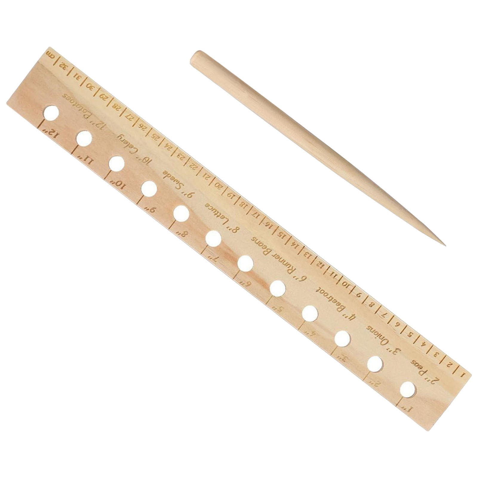 Penggaris Penanaman Kayu Solid - Gardening Tools Vegetables ulasan dan harga