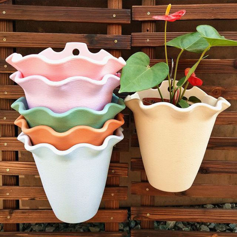 Flower Pot Wall-mounted Plasti - Hanging Planter Basket ulasan dan harga