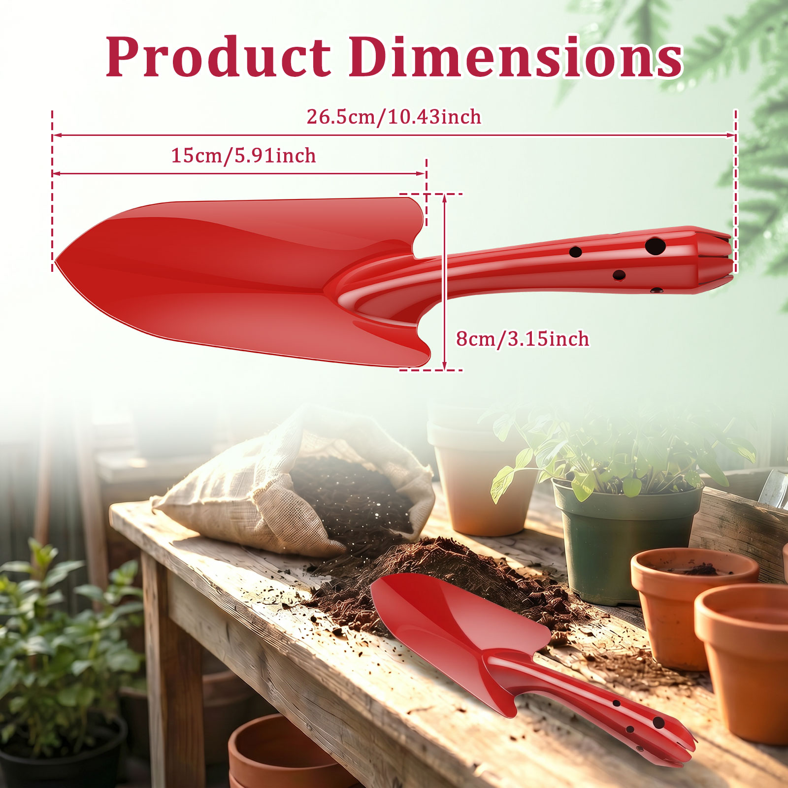 Sekop Taman Logam Tahan Karat  - Gardening Tools Spade ulasan dan harga