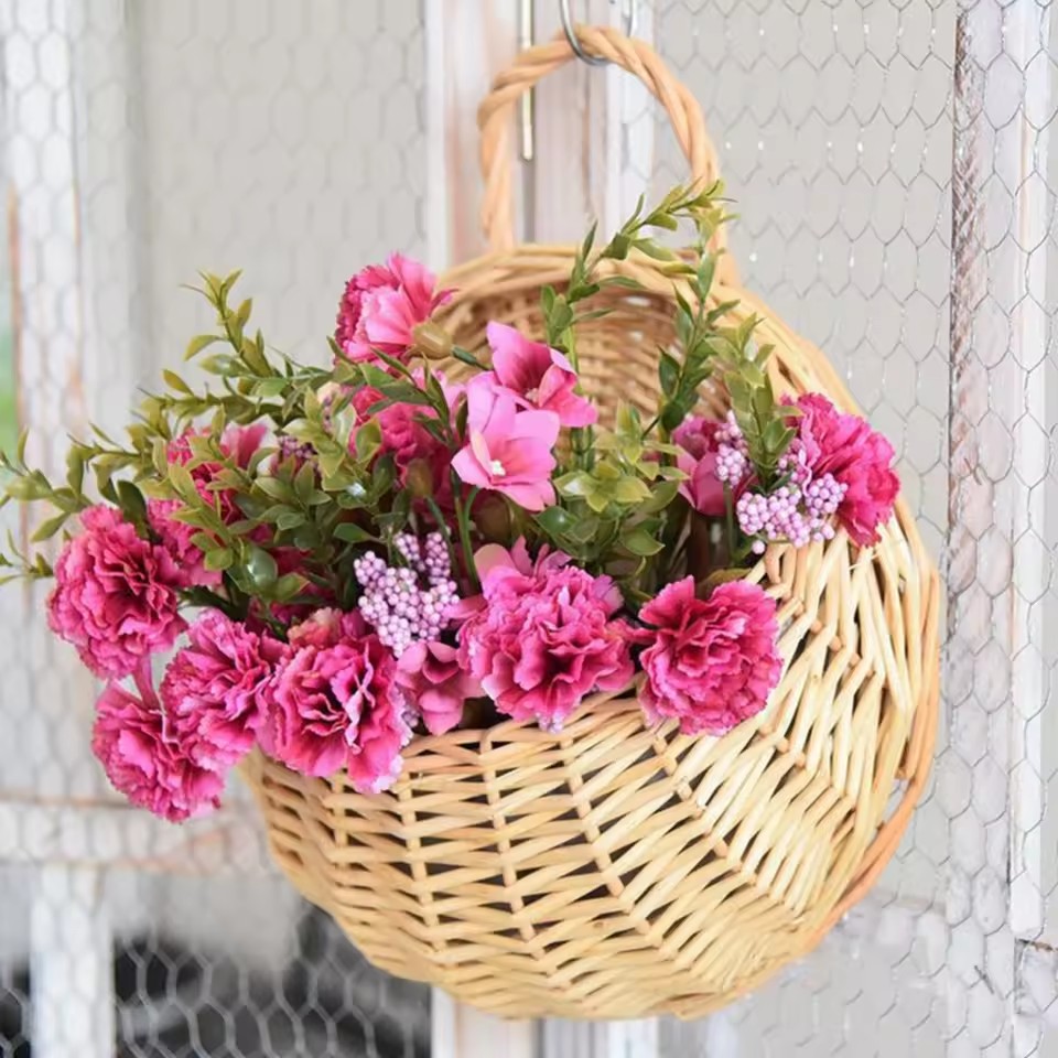 Penanam Bunga Rotan Anyaman Bu - Hanging Planter Basket ulasan dan harga
