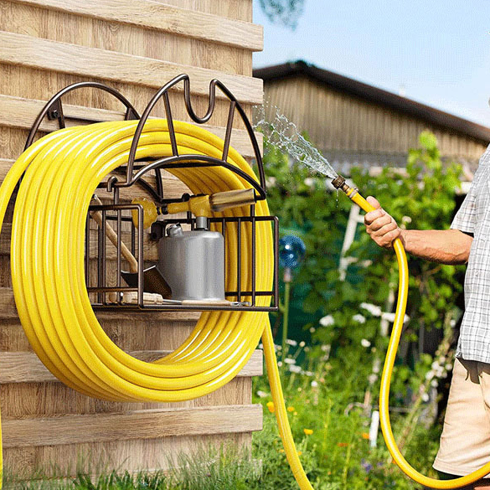 Tempat Selang Taman Terpasang  - Gardening Tools Rack ulasan dan harga