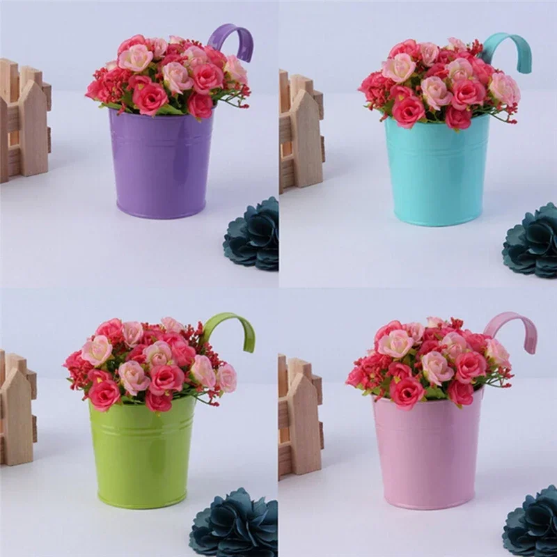10 warna bunga besi logam gant - Hanging Planter Basket ulasan dan harga